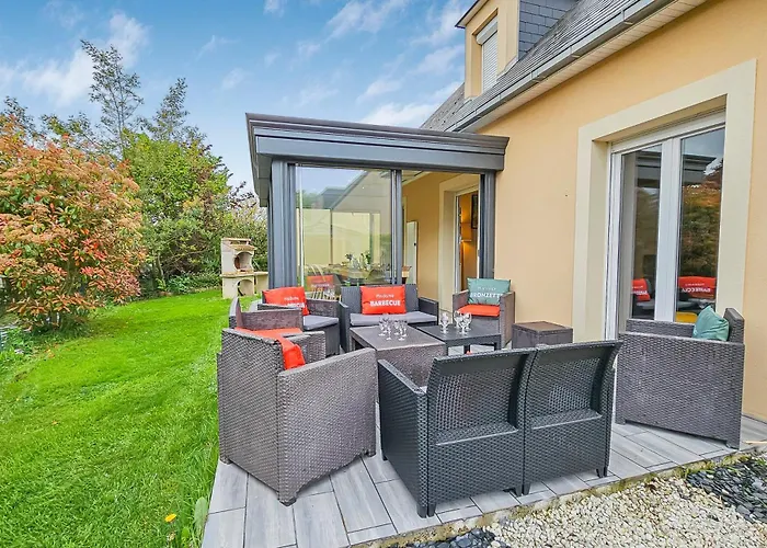 Ferienhaus Cousinades And Xxl Family, Terrace Merville-Franceville-Plage